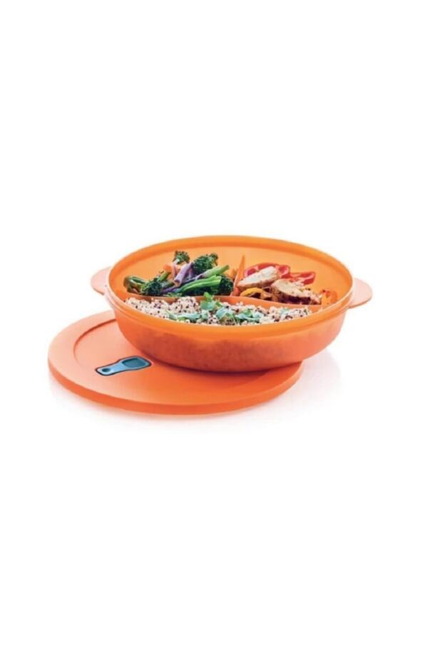 Bölmeli Mikrodalga Fırın Isıtma Kabı 1.4 Lt Mikro Tabak - 3