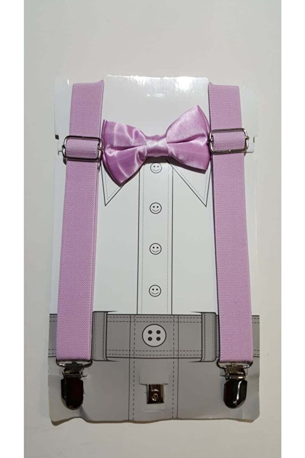 Pink Boy's Bow Tie Strap Set