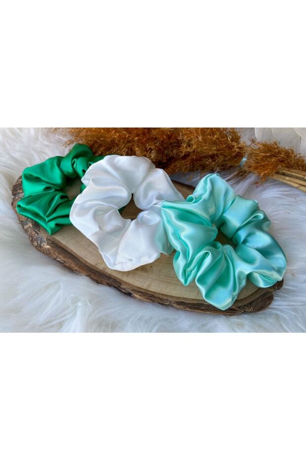 Women's 3-Piece Satin Hair Rubber Buckle Set