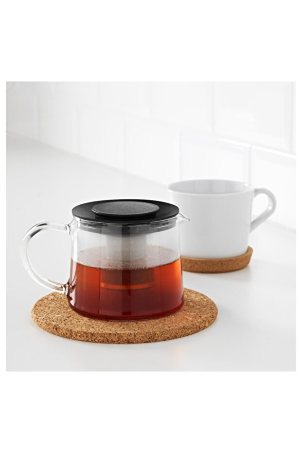 Cam Demlik, Çelik Süzgeçli, 600ml - 3