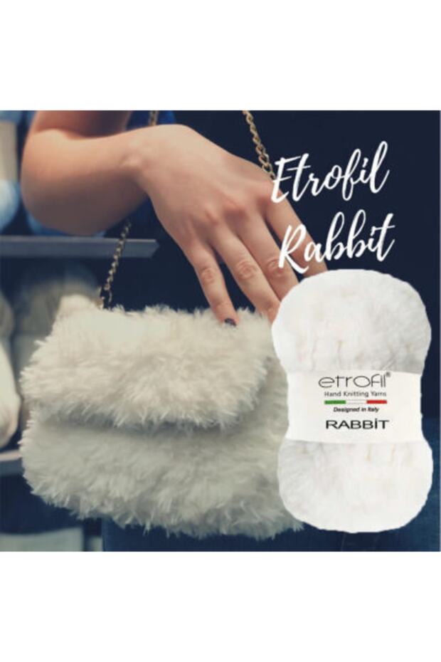 Rabbit Örgü Ipi Tüylü Ip Ip Çanta Ipi Şapka Ipi 70349 Bordo - 2