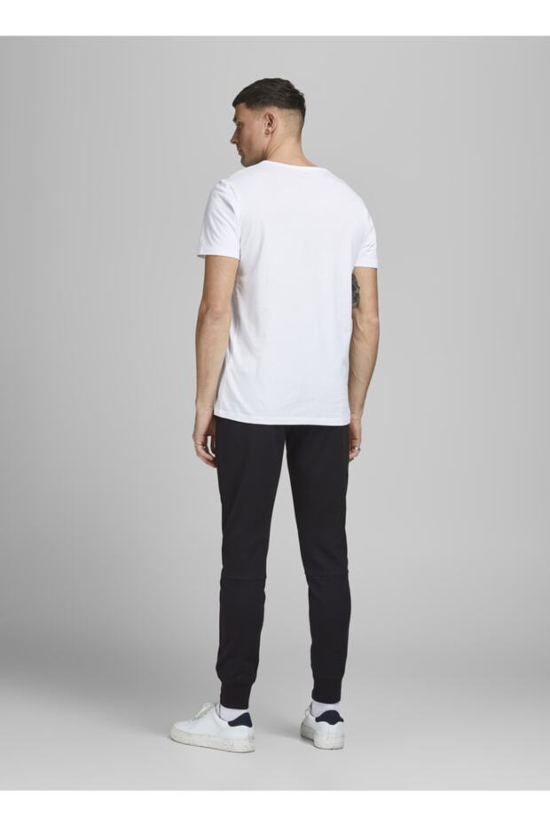12184970_Jpstwill Jjair Sweatpants Normal Waist Slim Fit Plain Black Men's Sweatpants