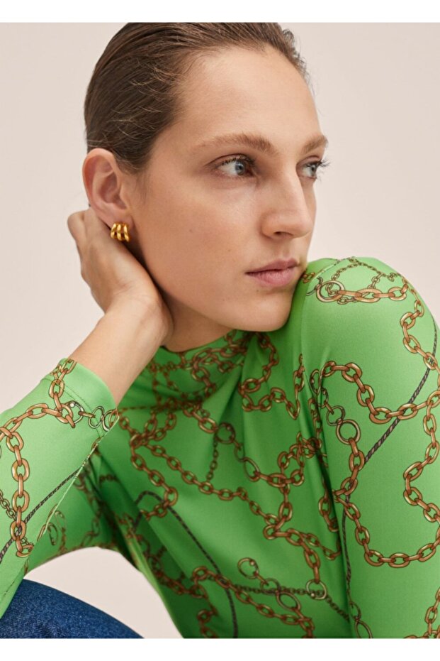 Zincir Baskılı Tişört - 7