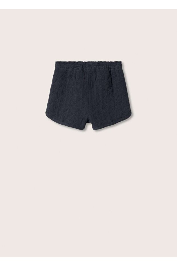 Çocuk Siyah Kapitone Şort - 3