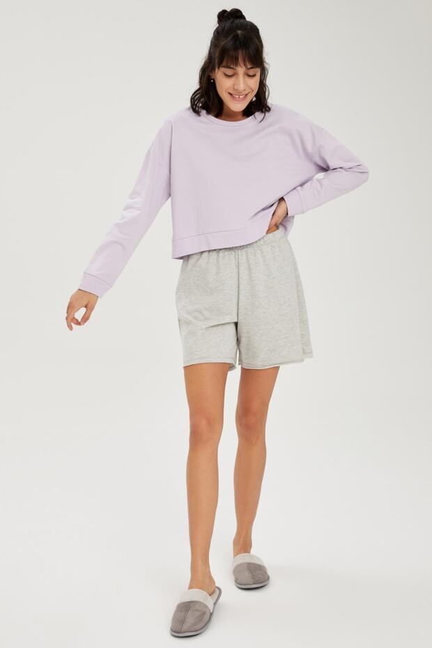 Kadın   Basic Kısa Şort Pijama Altı - 1