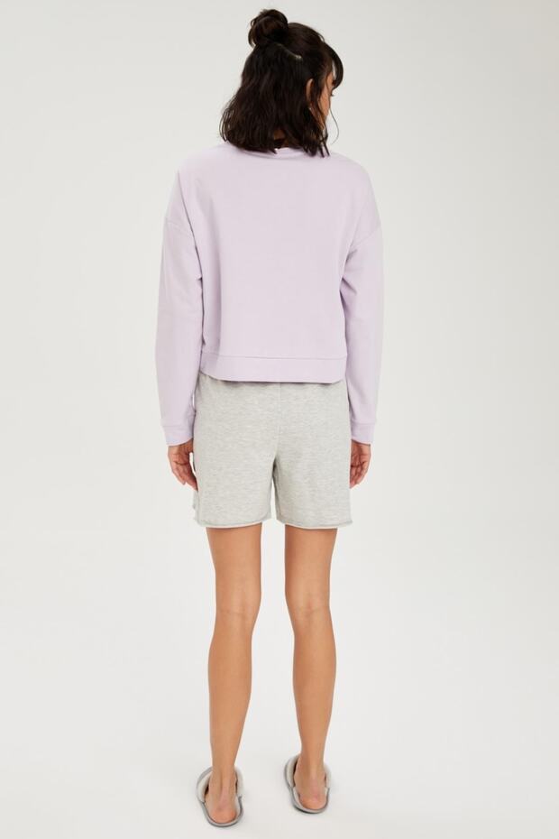 Kadın   Basic Kısa Şort Pijama Altı - 3