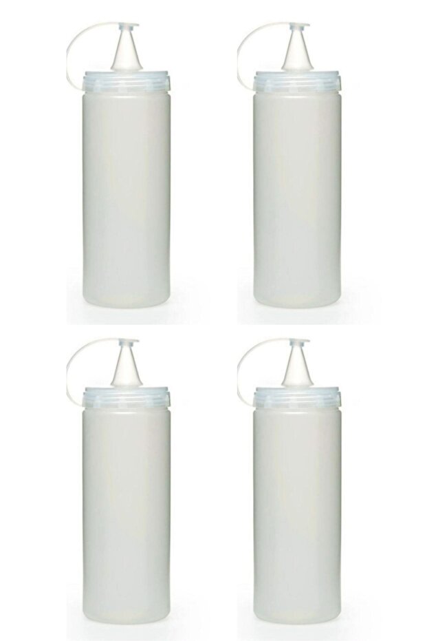 ® 4 Pieces Transparent Lid Leak Proof Oil Sauce Bottle Plastic Oil Pot 400 MlAP-9028