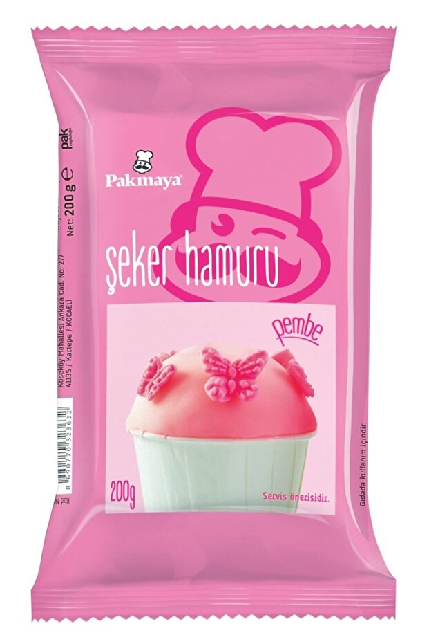 Şeker Hamuru 200 gr Pembe - 1