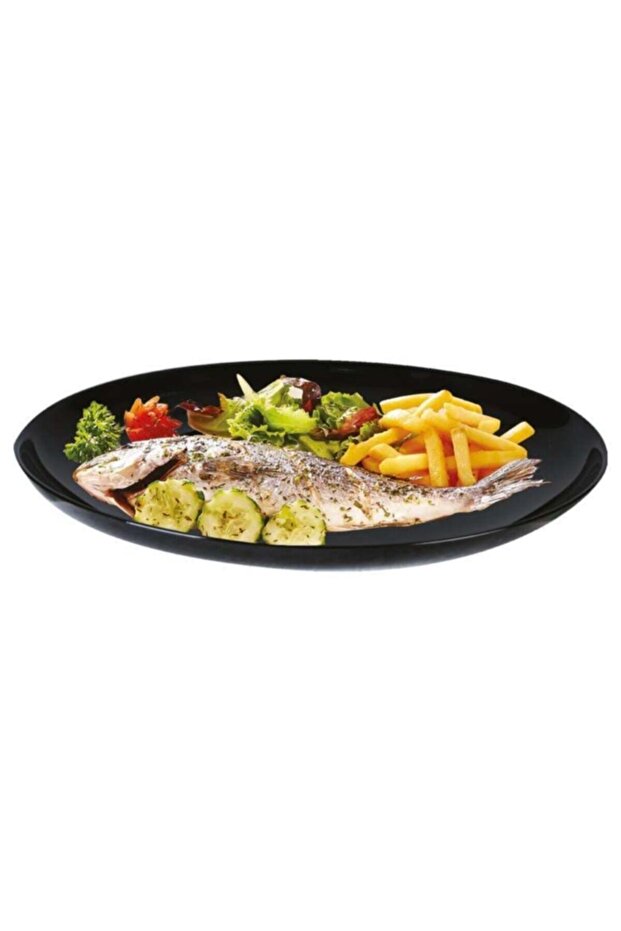 Siyah Servis Sunum Tabağı 33 cm - 2