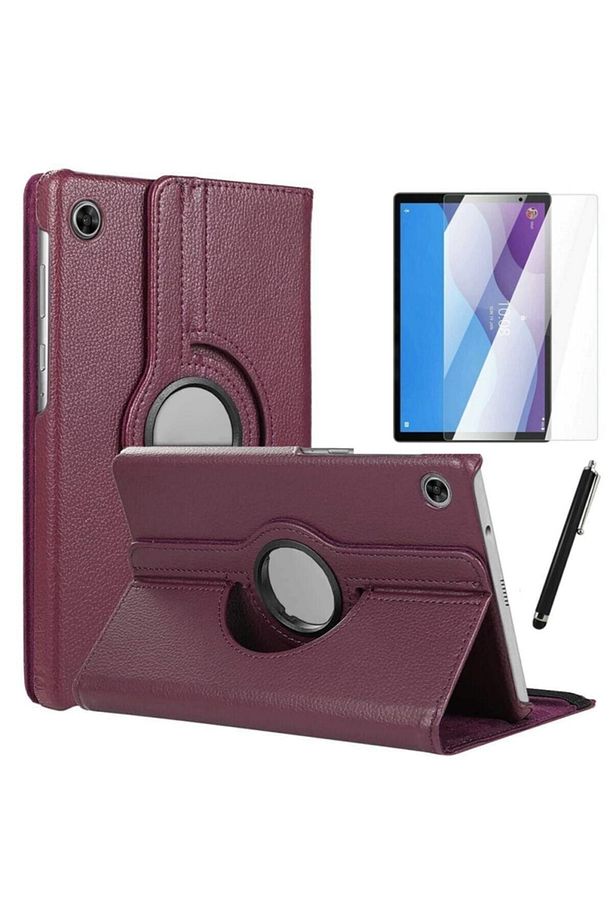 Galaxy Tab A8 10.5 X-200 Uyumlu Kılıf 360 Dönebilen Kılıf Ekran Koruyucu Kalem -set - 1
