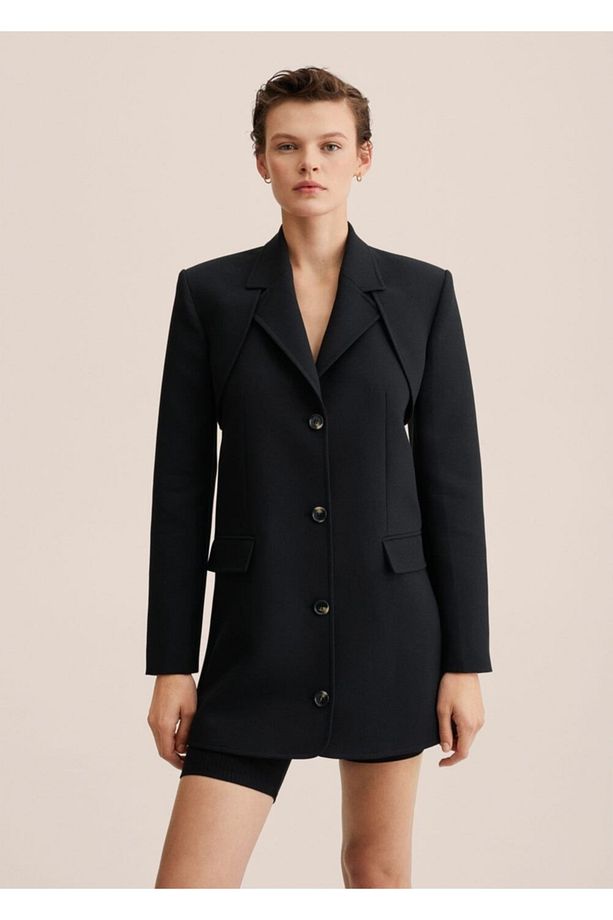 Çıkarılabilir Blazer Elbise - 1