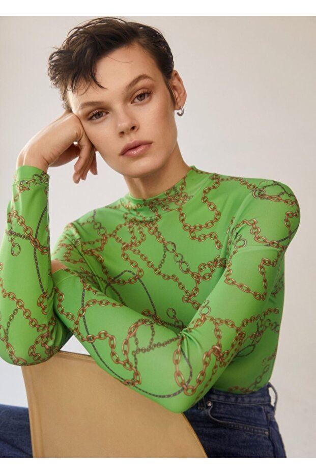 Zincir Baskılı Tişört - 5