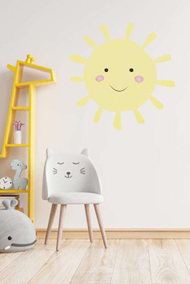 Sun Printed Kids Room Wall Sticker 60x60 cm
