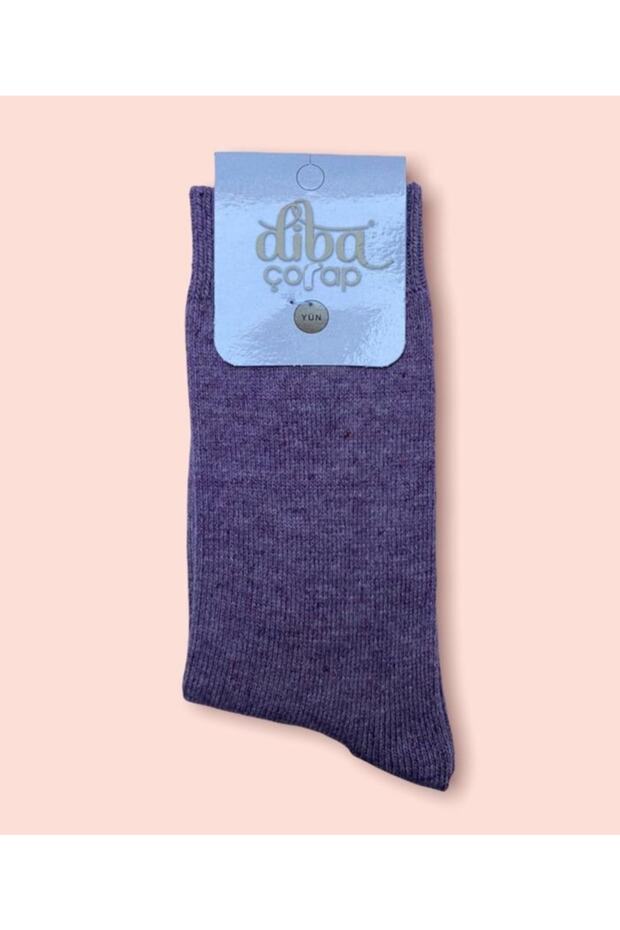 جوارب شتوية من الصوف أرجواني - 1