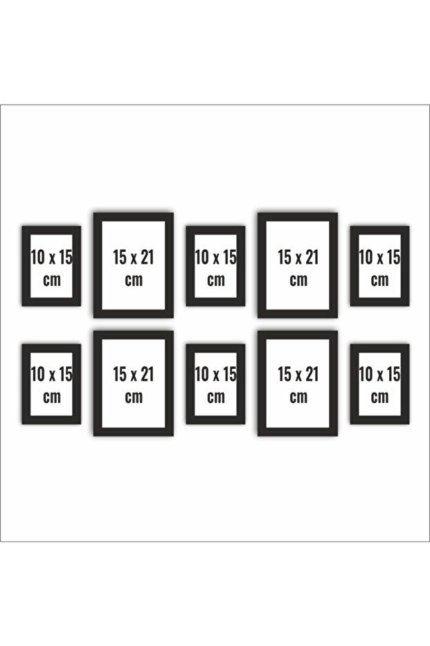 10 Adet Pvc Camlı Çerçeve Seti - 3