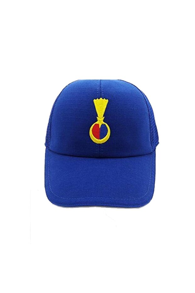 Hat Blue Color Reflective Crescent and Star Emblem Adjustable