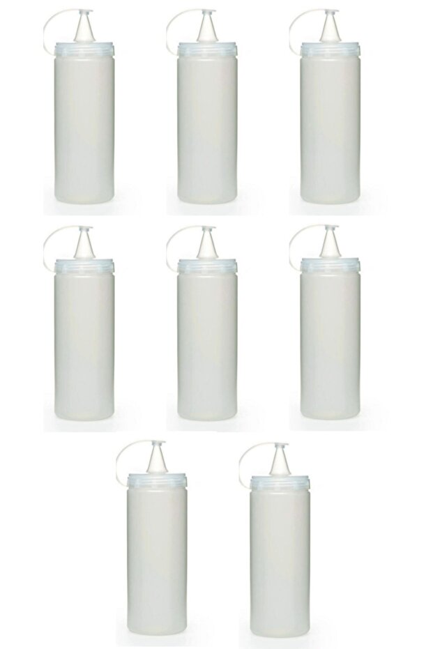 ® 8 Pieces Transparent Lid Leak Proof Oil Sauce Bottle Plastic Oil Pot 400 MlAP-9028