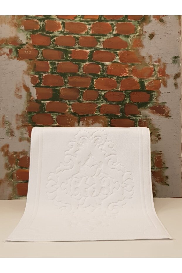 Ornament Foot Towel 2 Pieces - White
