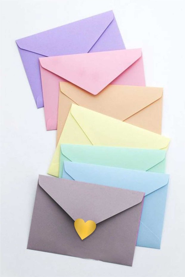 Gold Heart Sticker Packaging Label 2.5 Cm 70 Pieces