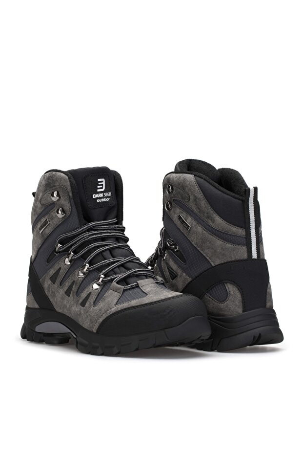 Μαύρες καπνιστές Unisex Μπότες πεζοπορίας εξωτερικού χώρου DS.1633 - 4