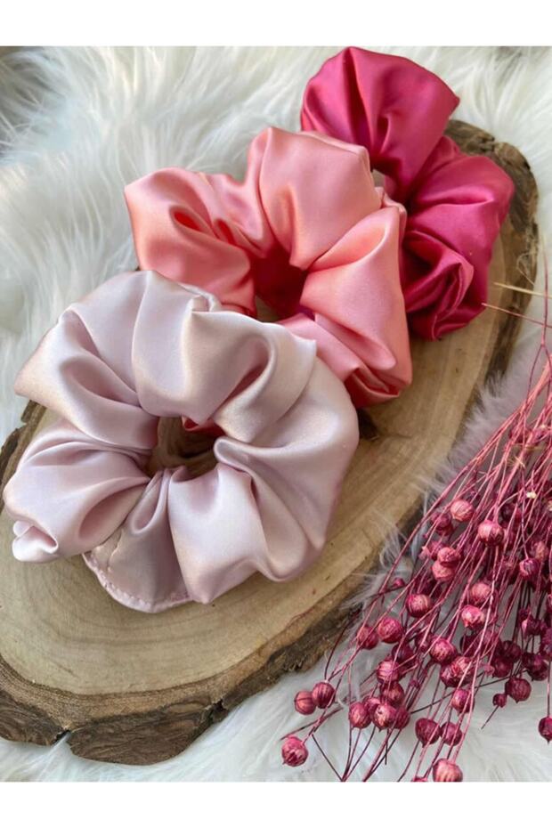 Women's 3-Piece Satin Hair Rubber Buckle Set