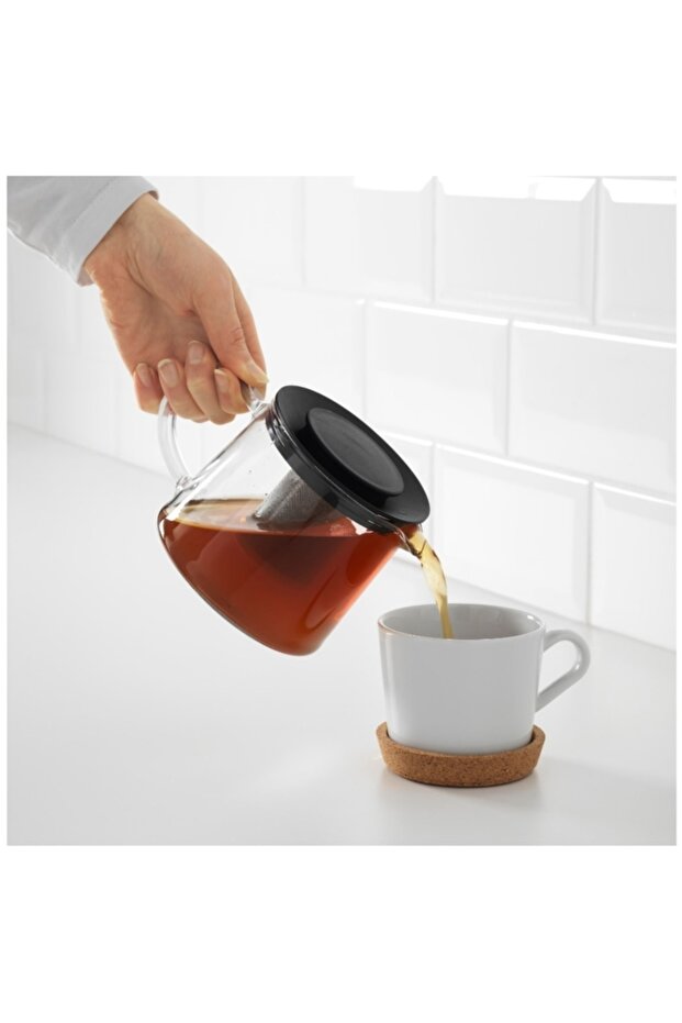 Cam Demlik, Çelik Süzgeçli, 600ml - 1