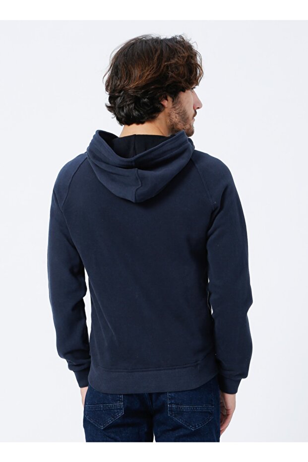 Civic Kapüşonlu Basic Düz Siyah Erkek Mont - 4