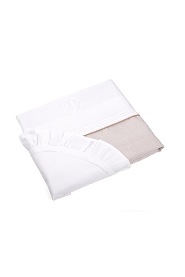 Oxford Taupe Baby Crib Bedding Set 80x80