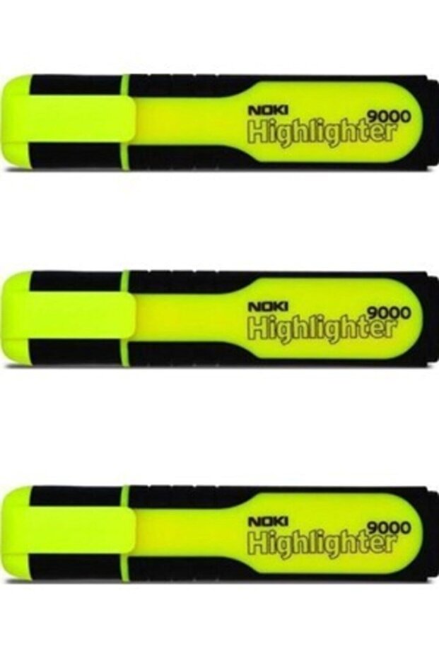 Highlighter Fosforlu Kalem Sarı 9000s 3 Lü Set - 1