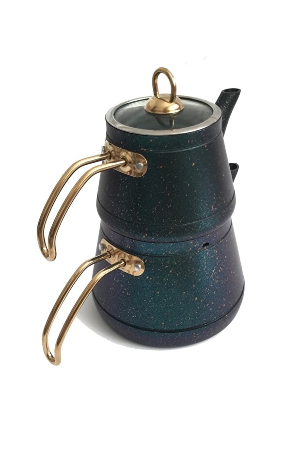 Hira Granit Yeşil Çaydanlık Orta Boy - 1