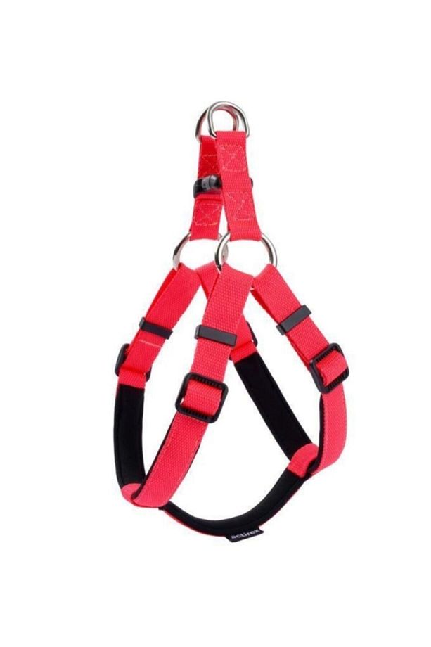 Neon Yumuşak Doku Ayarlanır Köpek Gövde Tasması Red Small - 1