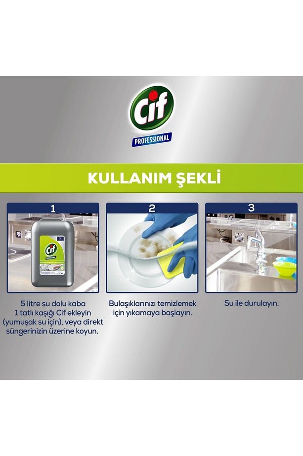 Professional 10 Lt Bulaşık Deterjanı Elde Yıkama - 5