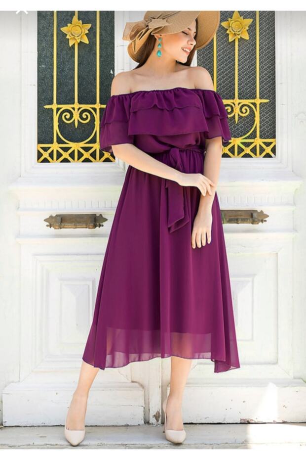 Carmen, Madonna Chiffon Plum Dress Ada-m2008 Love