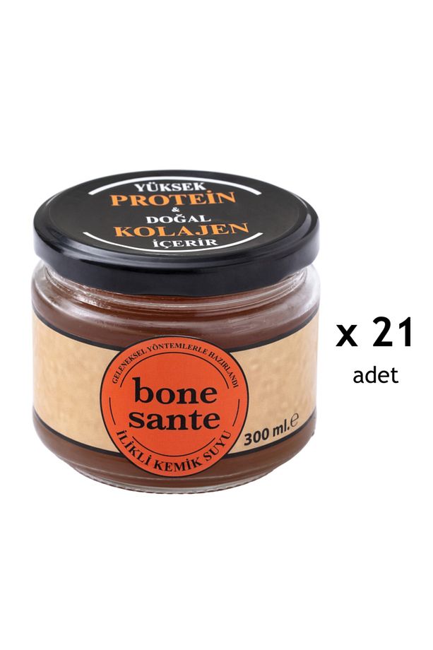 (21 Günlük Kolajen Kürü) (21 Adet X 300 ml İlikli Kemik Suyu) - 1