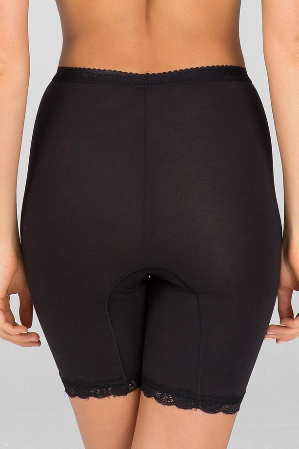 Yüksek Bel Koton Modal Kadın Boxer Şort Basic Long Külot - 2