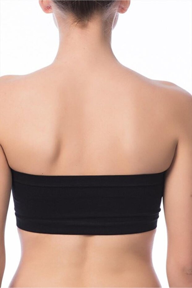 Γυναικείο μαύρο Taktel χωρίς ραφές Μπουστάκι χωρίς λουράκια Nbb 2401 - 2