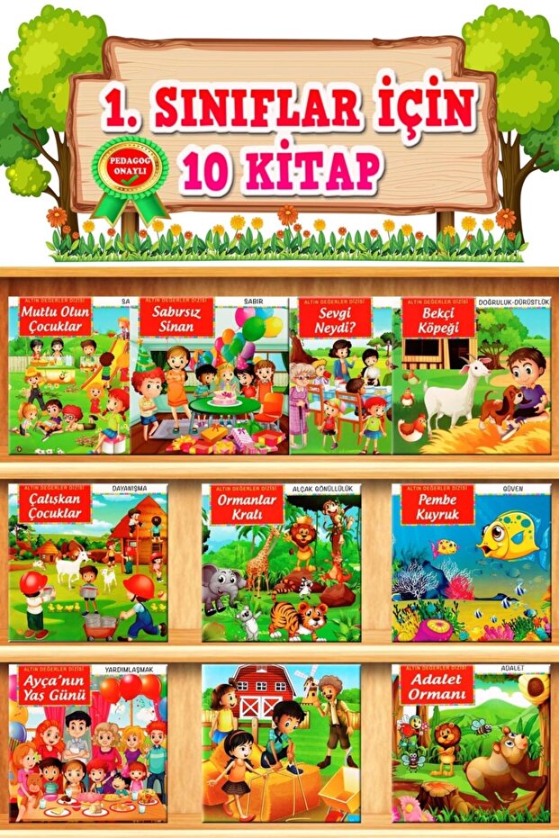 1. Sınıf Değerler Eğitimi Ilk Okuma Hikaye Setim 10 Kitap - 1