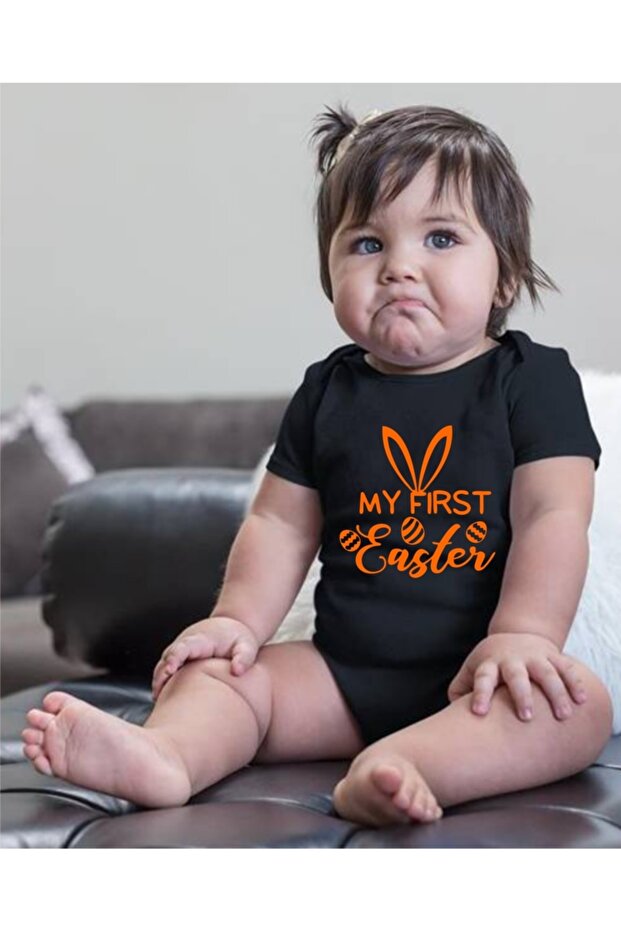 Easter Baby Outfit Model 1 Printed Baby Bodysuit
