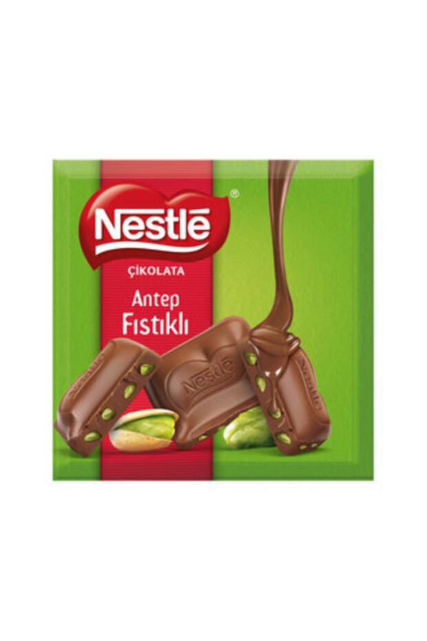Antep Fıstıklı Sütlü Kare Çikolata 60 G * 1 Adet - 1