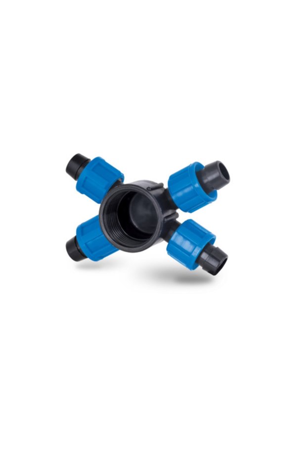 Reverse Lock 4 X / 16 X 1" Drip Irrigation Multiple Distribution Nipple (With Nut) 25 Pieces