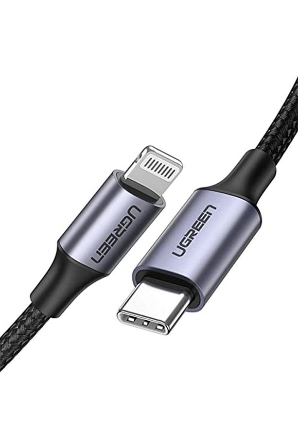 Örgülü Type-c To Lightning Iphone Hızlı Şarj Kablosu Siyah 1.5 Metre - 1