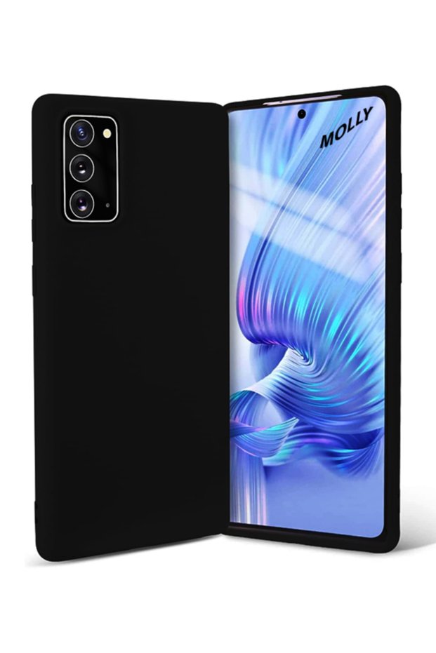 Galaxy Note 20 Compatible Black Velvet Liquid Silicone Case