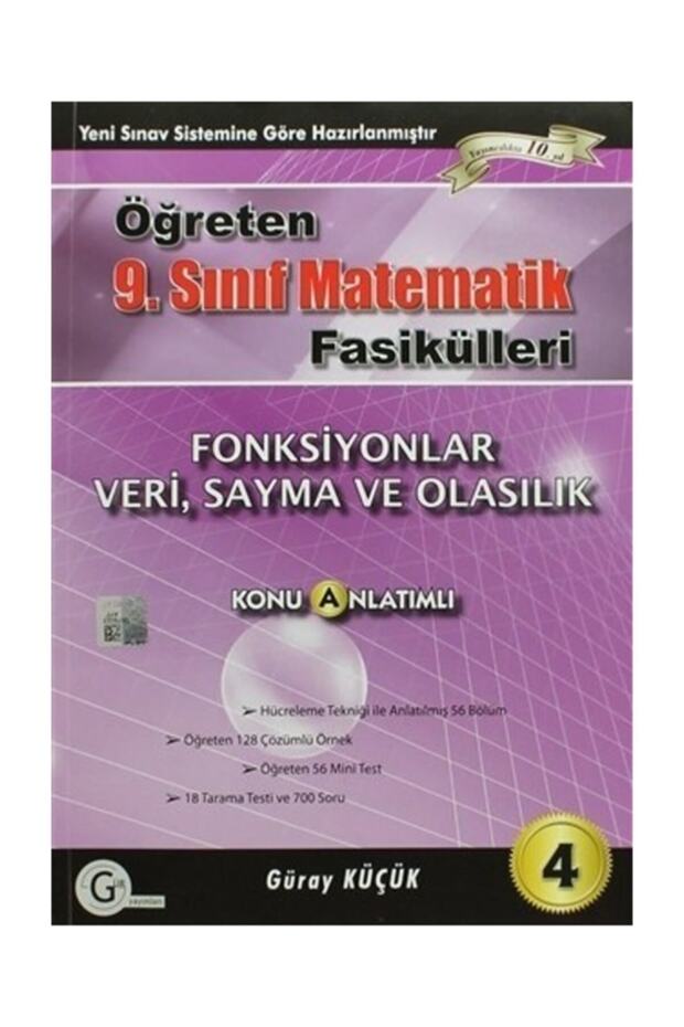 Gür 9. Sınıf Matematik Öğreten Fasikülleri - Fonksiyonlar - Veri, Sayma Ve Olasılık Konu Anlatımlı - 1
