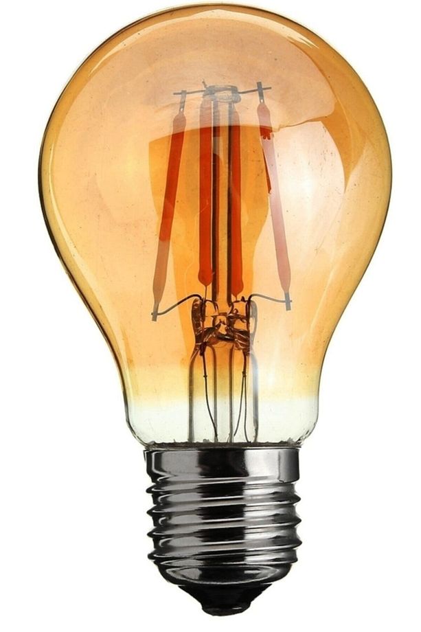 Erd37 A60 Standart Tip  Flamanlı Rustik Led Ampul 6 Watt - 1