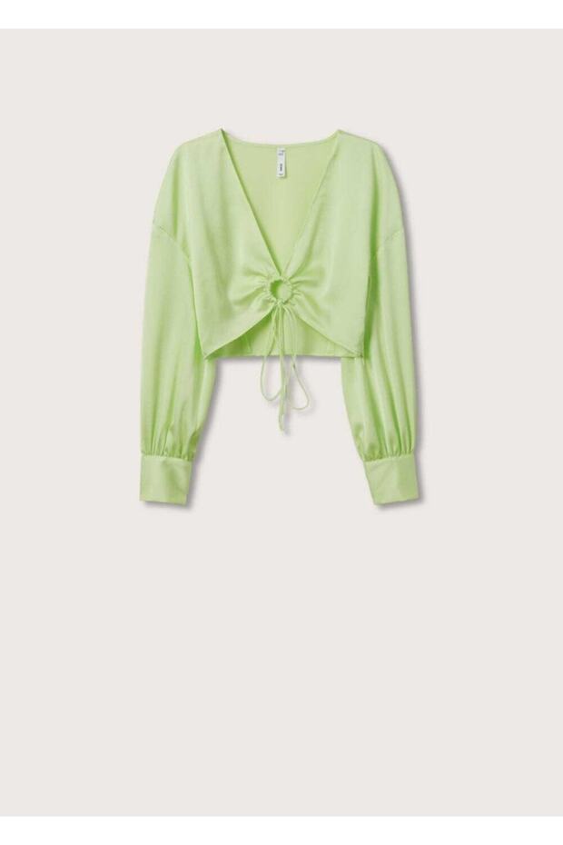 Kısa Saten Bluz - 3