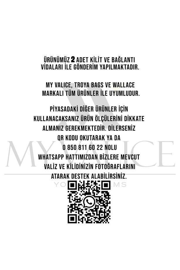 Valiz Kilidi Şifreli Kilit 2 Adet - Mobilya Kulpları - Büyük Boy - 6