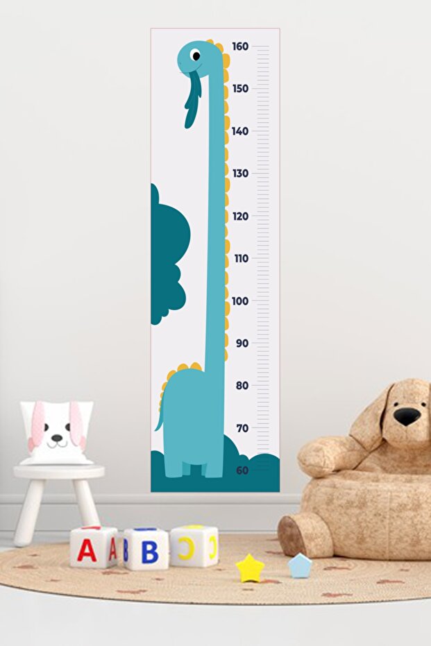 Cute Dinosaur Height Meter Wall Sticker 110x30 cm