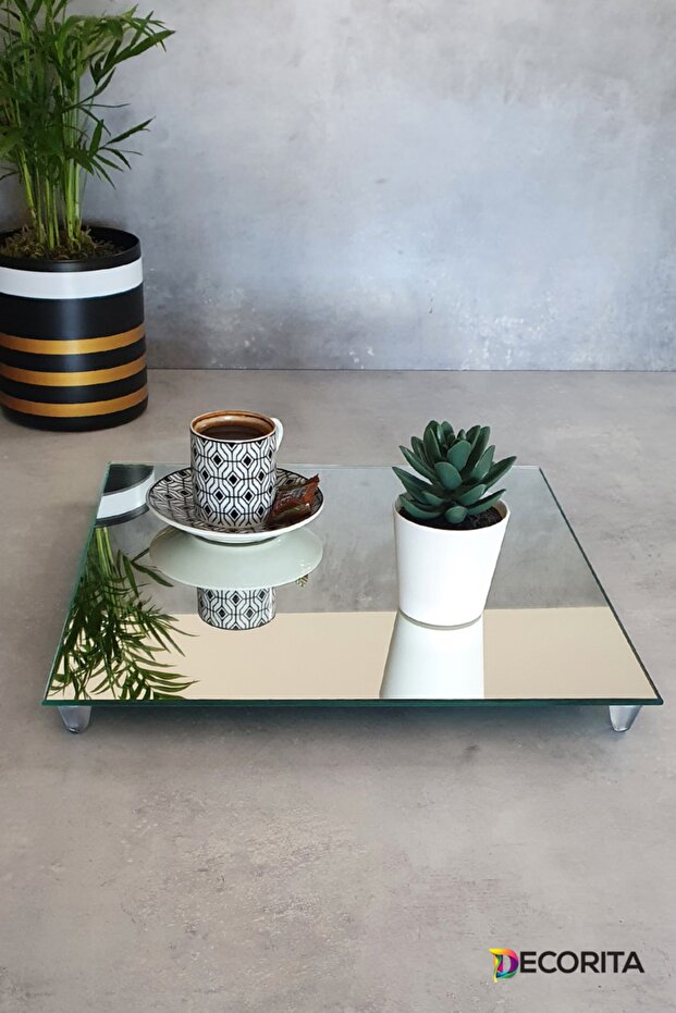 Mirror Presentation Tray| Promise-engagement Tray| Square Mirror| 30cm X 30cm