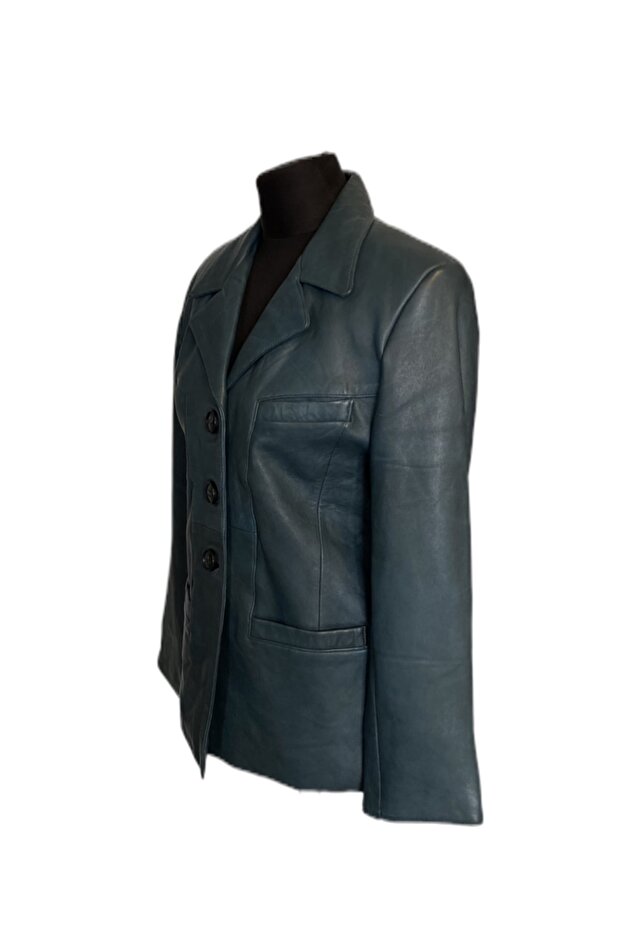 Kadın Deri Blazer - 2