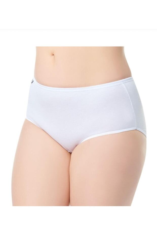 Women's White Elastane Bato High Waist Panties 3-Piece